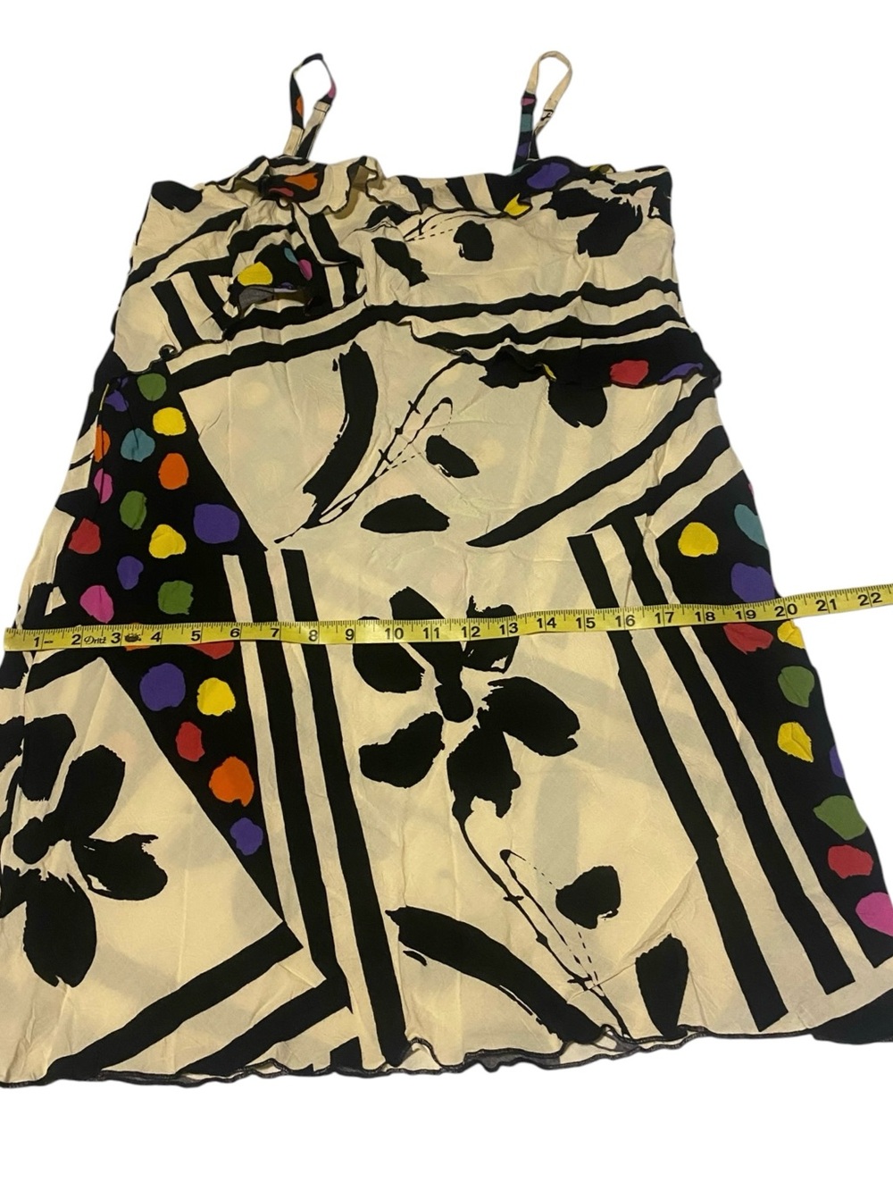 VINTAGE Y2K Jams World Mini Dress Large Abstract Artsy Colorful 90’s Hawaii USA - Picture 10 of 16